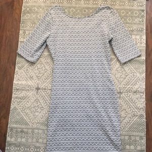 COMFY BLACK AND WHITE BOHO BODYCON DRESS